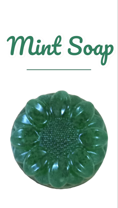 Herbalorious Mint Soap Natural Clear Glycerine Peppermint Scent SLS FREE Handmade Beehive Wash Bar Face Body Bar. (pack of 1pc)