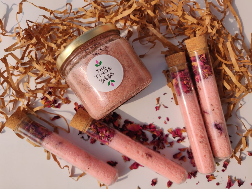 Rose Bath Salts - Handmade with essential oils 