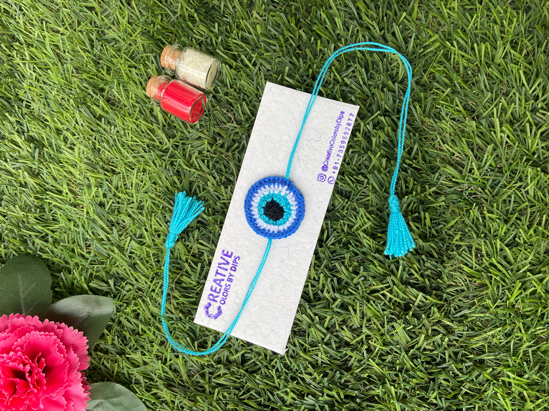 Evil Eye Crochet Rakhi
